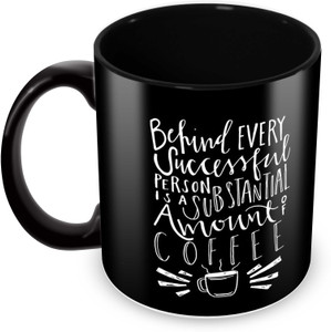 Tuelip Printed quotes about Success of Cofffee for Tea And Coffee 350 ml Ceramic Mug