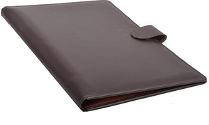 coi leatherite brown and black file folder and resume folder for