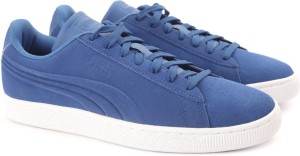 puma suede classic embossed sneakers for men(blue)