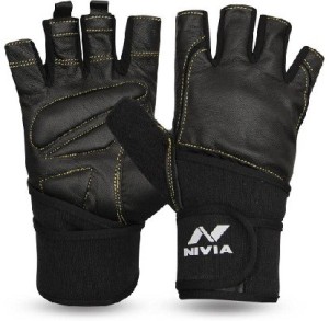 Nivia Venom Gym & Fitness Gloves (Men, Black)