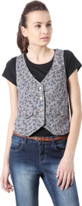 People Sleeveless Printed Women NA Jacket