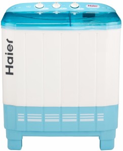 Haier 6.5 kg Semi Automatic Top Load White, Blue(HTW65-113D)