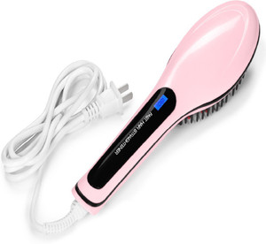 GHK Fast Hair Straightener Massager Brush with Lcd Screen for Temperature, Easy to Use, Portable & Compact G1 Hair Straightener