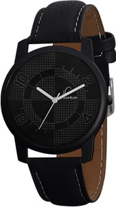 Jack Klein Black Dial Black Strap Watch - For Men