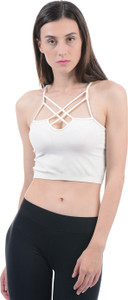 Aeropostale Casual Noodle strap Solid Women White Top