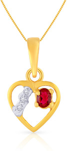 Malabar Gold and Diamonds MHAAAAAAFAMF 22kt Cubic Zirconia Yellow Gold Pendant