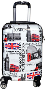 Tramp & Badger City of London Printed Pattern Non-Breakable & Extra Light Expandable Cabin Luggage - 20 Inches