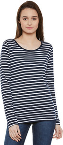Miss Chase Casual Full Sleeve Striped Women's Multicolor Top