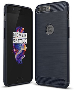 REALIKE Back Cover for OnePlus 5, Protective Slider Style Slim Carbon Fiber