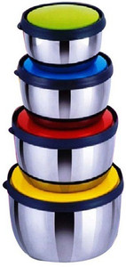 Sayee Glossy Round Multicolor Bowl Steel Bowl Set