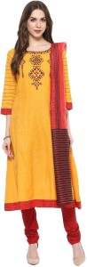 trishaa by pantaloons women kurta and churidar set 110020158YELLOW