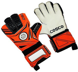 Cosco Protector Goalkeeping Gloves (L, White & Orange)