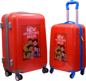 Fortune Chhota Bheem New Adventure Begin set of 18+22 Inch Luggage trolley Bag Cabin Luggage - 18.22 inch