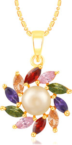 Divastri Eye Cathy Markis Multicolor 18K Yellow Gold Cubic Zirconia Alloy Pendant