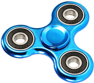 ILU Fidget Hand Spinner Tri-wing Electroplated for Kids & Adults-Ceramic Cube Bearing