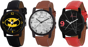 Jack Klein Elegant 3 Different Color Strap Watch - For Men
