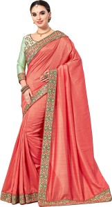 M.S.Retail Embroidered Bollywood Silk Saree