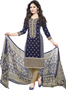 Drapes Crepe Printed Salwar Suit Dupatta Material
