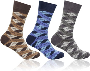 Supersox Men Geometric Print Mid-calf Length Socks