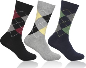 Supersox Men Geometric Print Mid-calf Length Socks