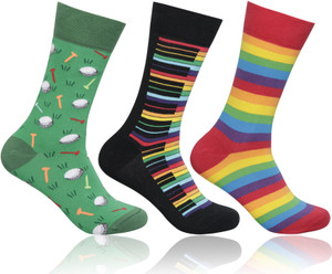 Supersox Men Geometric Print Mid-calf Length Socks