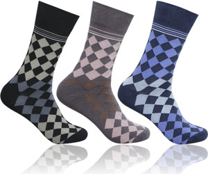 Supersox Men Geometric Print Mid-calf Length Socks