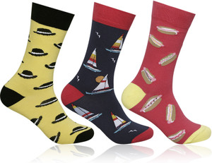 Supersox Men Geometric Print Mid-calf Length Socks