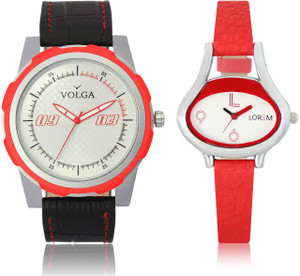 LOREM VL42LR206 New Latest Stylish Designer Leather Belt Attractive Different Combo Watch - For Men & Women