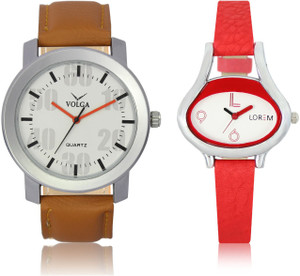 LOREM VL27LR206 New Latest Stylish Designer Leather Belt Attractive Different Combo Watch - For Men & Women