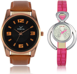 LOREM VL22LR205 New Latest Stylish Designer Leather Belt Attractive Different Combo Watch - For Men & Women