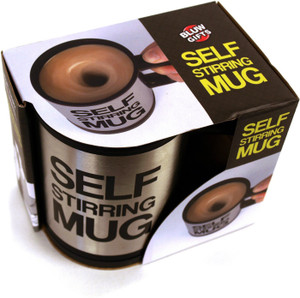 ibubble Automatic Stainless Coffee Mixing Cup Blender Self Stirring Plastic, Stainless Steel Mug