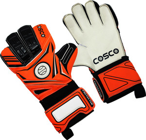 Cosco Protector Goalkeeping Gloves (M, Black & Orange)