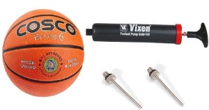 Cosco Combo of 3, 1 Hi-Grip Basketball Size-6, 1 Vixen Pump, And Needle Basketball -   Size: 6