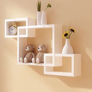 Artesia Inntersecting Wooden Wall Shelf