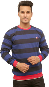 PROTEX Full Sleeve Striped Men Sweatshirt