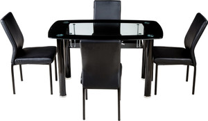 Woodness Glass 4 Seater Dining Set