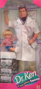 BARBIE Dr. Ken & Little Patient Tommy Doll Set - Dr. Ken & Little