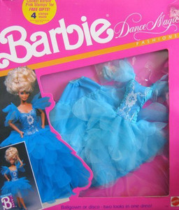 BARBIE Dance Magic Fashions Ballroom to Disco 2 Looks In 1