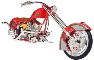 Discovery American Chopper Fire Bike Scale Die Cast American
