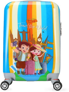 Fortune Chhota Bheem Travel the World 18 Inch Kids Luggage Trolley Bag Cabin Luggage - 18 inch