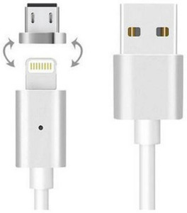 SHOPCRAZE 2 in 1 Fast Data Sync & Charge for Android Phones Micro USB V8 & Lightning 8 Pin Magnetic Charging Cable (Multicolor) FCGG5862 Magnetic Charging Cable