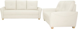 furnitech seating systems (i) pvt ltd leatherette 3 + 2 cream sofa set