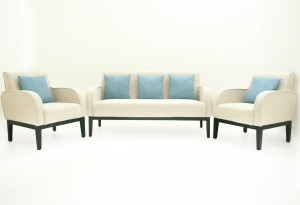 furnitech seating systems (i) pvt ltd fabric 3 + 1 + 1 cream sofa set