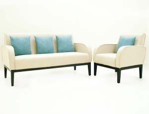 furnitech seating systems (i) pvt ltd fabric 3 + 1 cream sofa set
