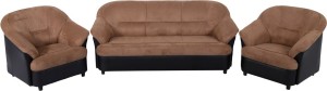 furnitech seating systems (i) pvt ltd fabric 3 + 1 + 1 beige- brown sofa set