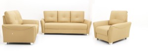 furnitech seating systems (i) pvt ltd leatherette 3 + 2 + 1 camel sofa set