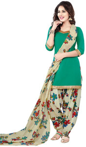 Varsha Collection Synthetic Floral Print Salwar Suit Dupatta Material