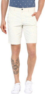 Leo Sansini Self Design Men White Basic Shorts