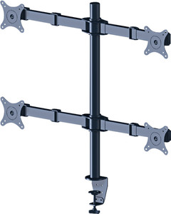 MX Professional Heavy Duty LCD Desk Mount Stand Table mount bracket Clamp Type for Four Display TV LED LCD Monitor - All in One PC with Four Folding Arm 3695 Full Motion TV Mount