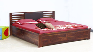 VINTEJ HOME Solid wood Contemporary Queen Size Box Storage bed In Provincial Teak Finish By Vintage Home Solid Wood Queen Bed